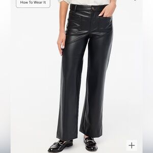 J. Crew - Lizzie High Rise Patch Pocket Faux Leather Pants